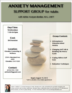 Anxiety Management Support Groups for Adults